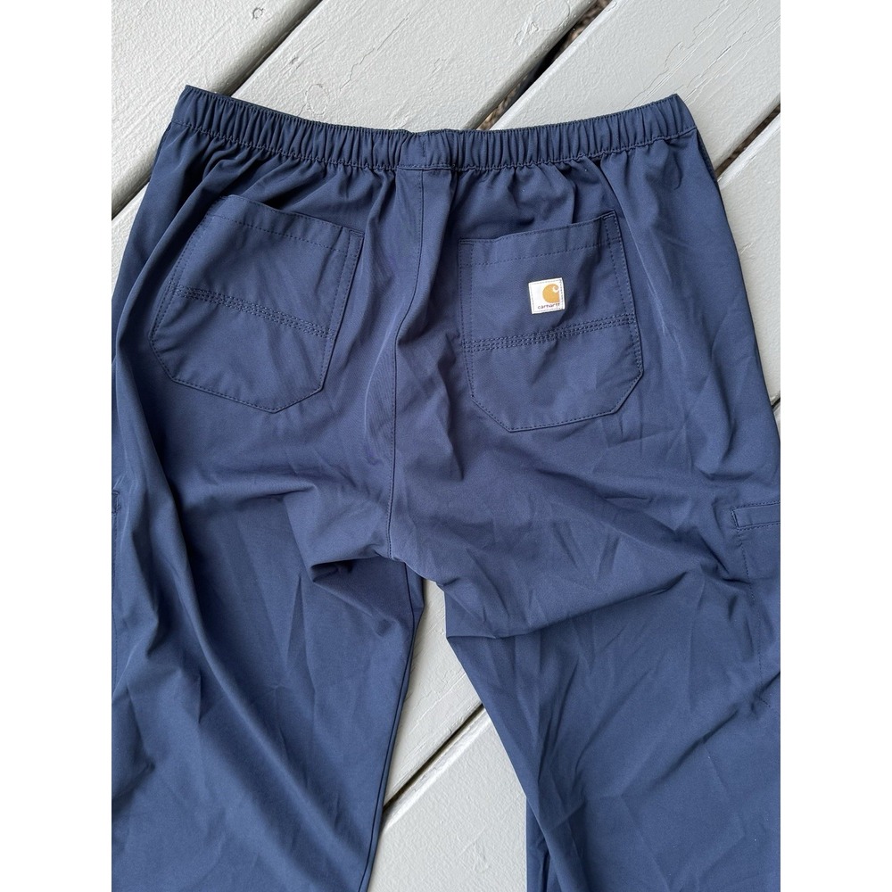 Carhartt Force Scrub Pants Navy Blue Women's Small Quick-Dry Stretch Workwear - Picture 7 of 9